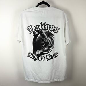 Life Behind Bars Men's White Cycling Bike Graphic Novelt Tee